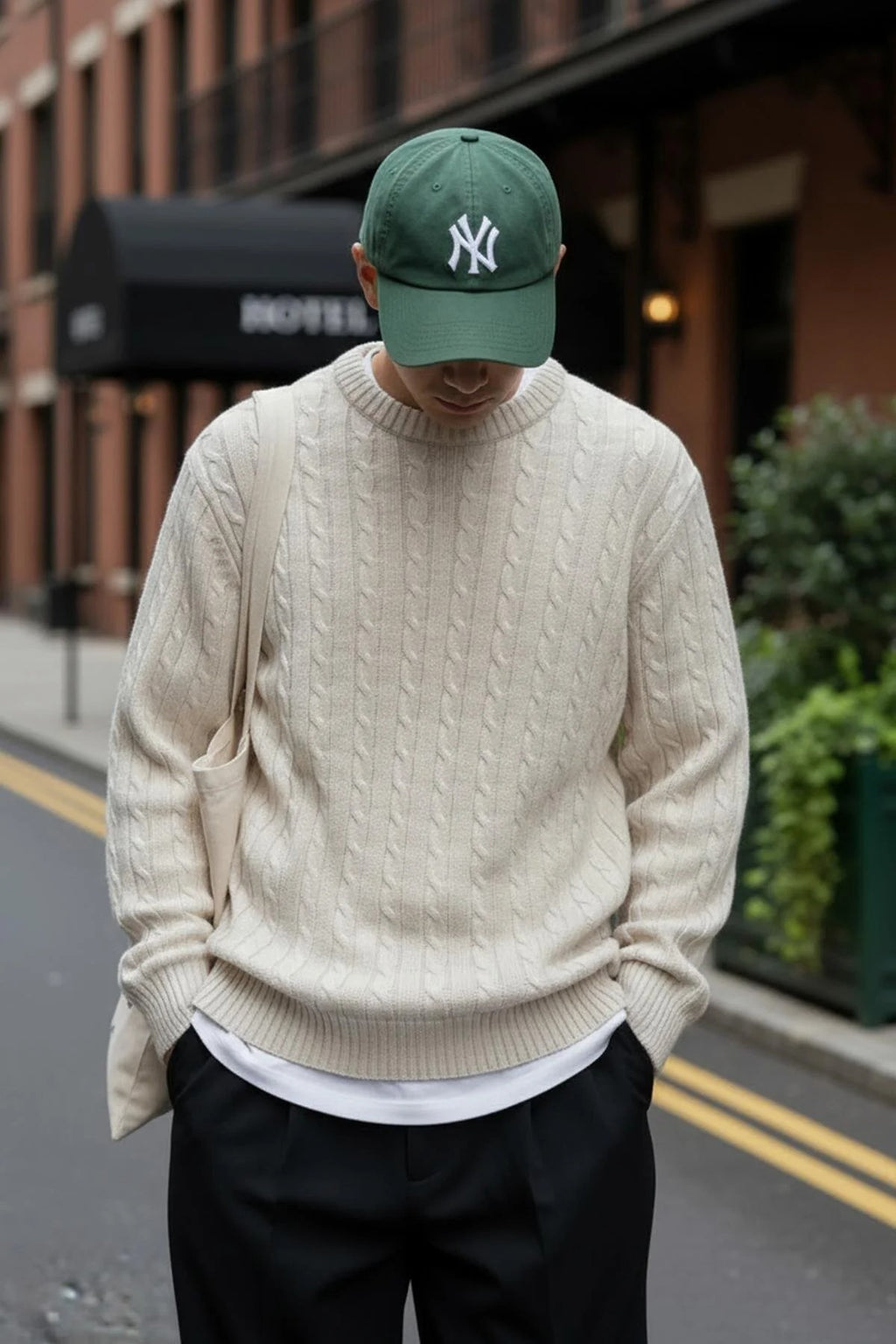 Crew Neck Thick Knit Sweater