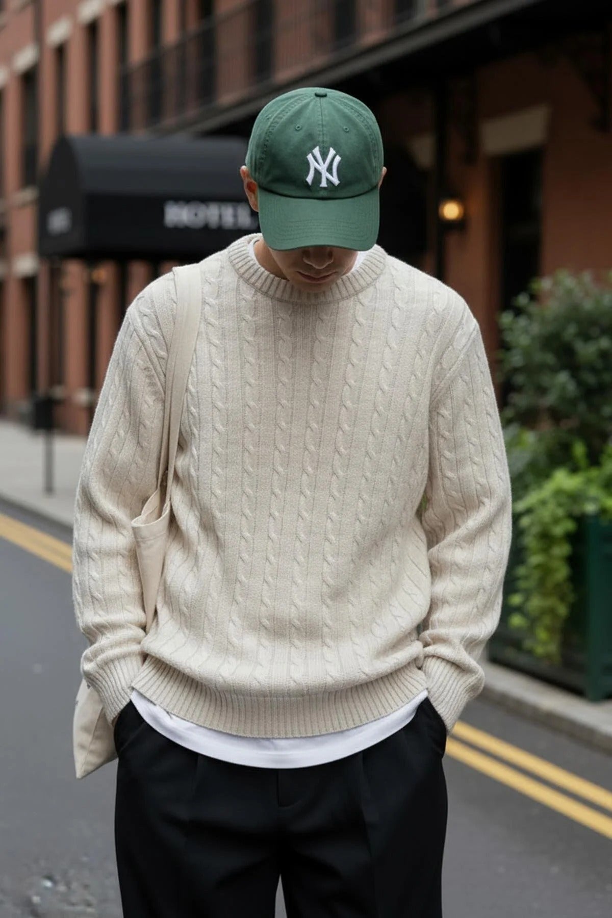 Crew Neck Thick Knit Sweater