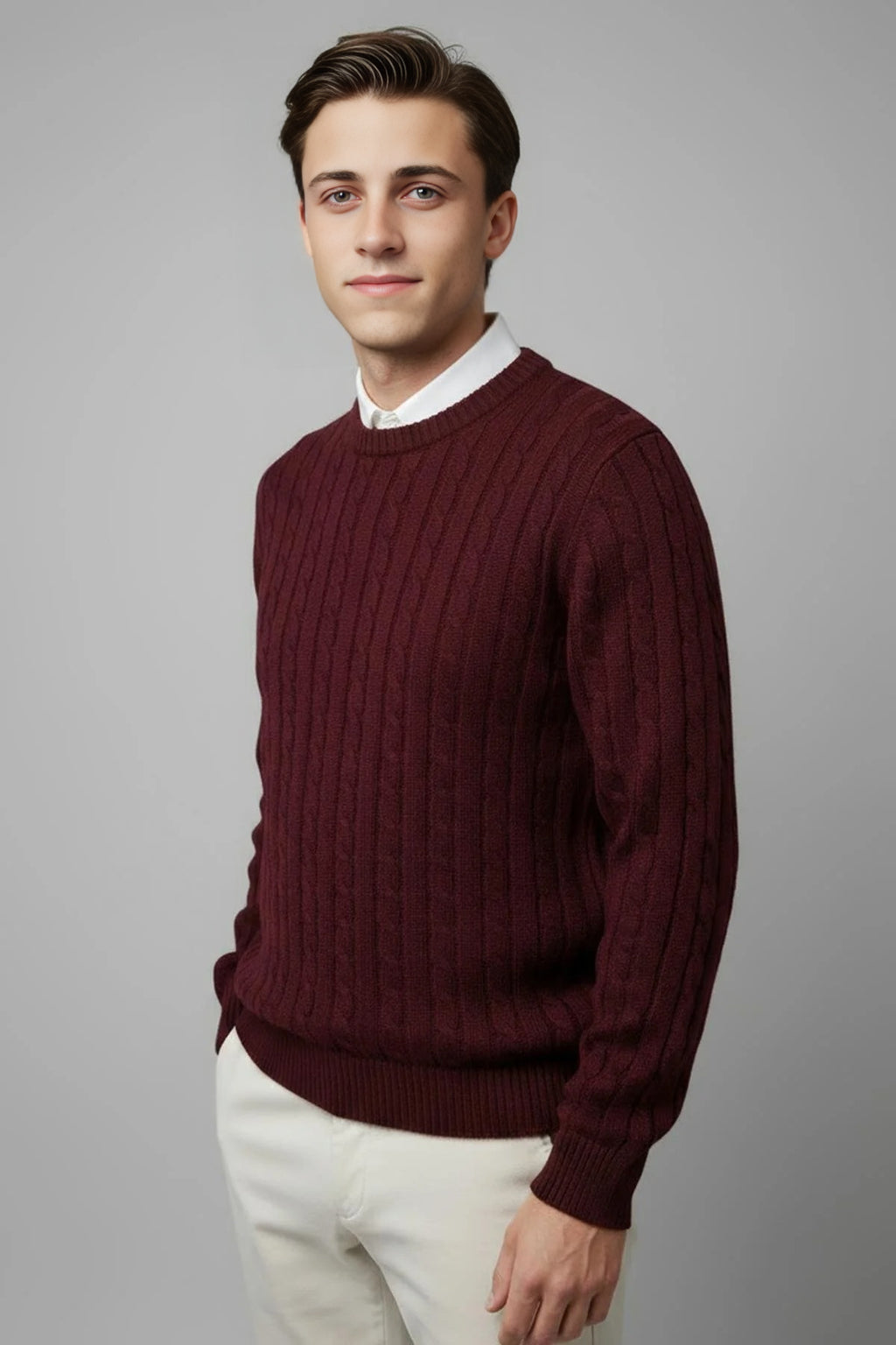 Crew Neck Thick Knit Sweater