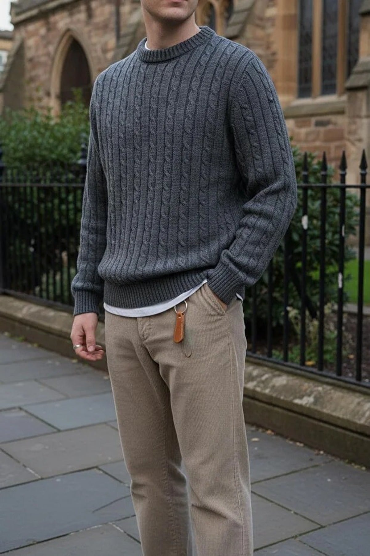 Crew Neck Thick Knit Sweater