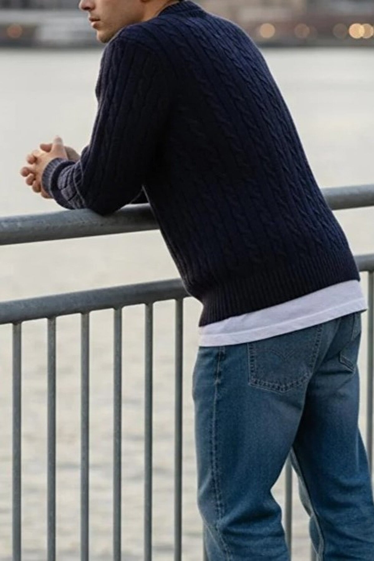 Crew Neck Thick Knit Sweater
