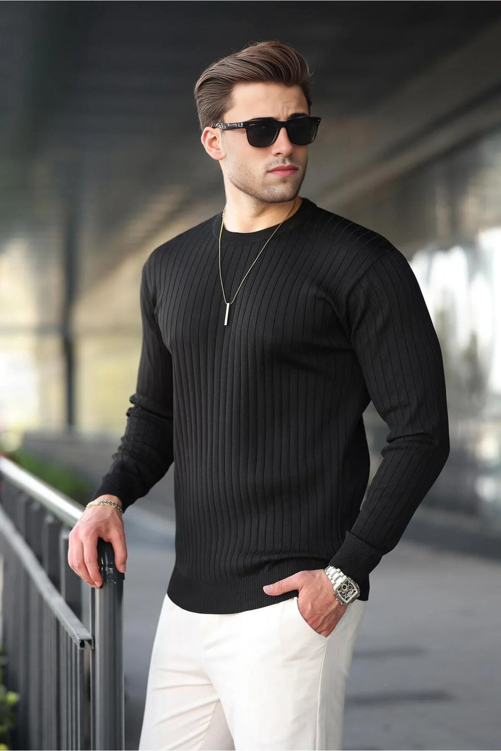 Crew Neck Long Sleeve Sweater