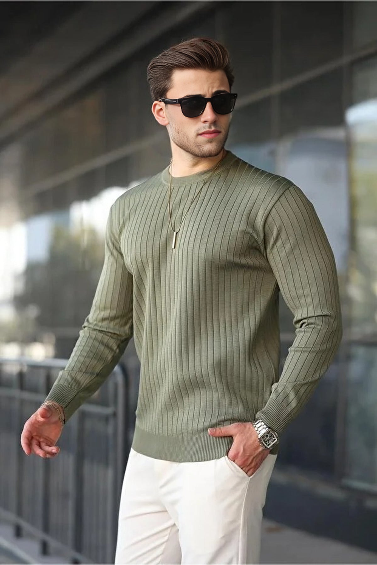 Crew Neck Long Sleeve Sweater