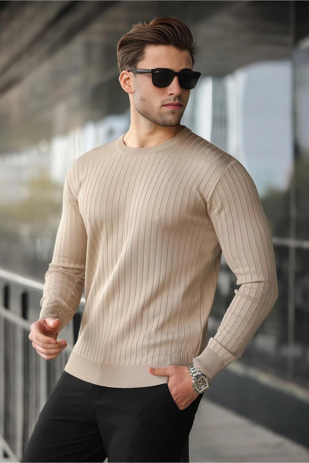 Crew Neck Long Sleeve Sweater