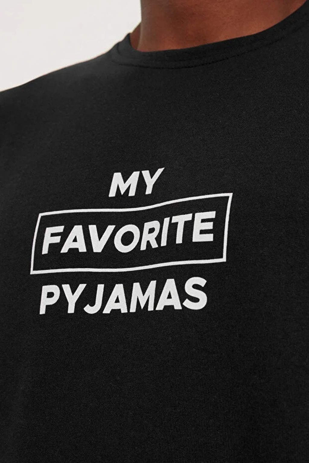 2-Piece Regular Slogan Printed Knit Pajama Set