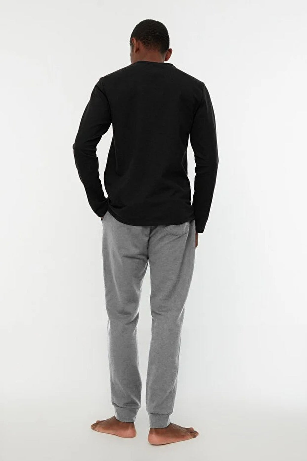 2-Piece Regular Slogan Printed Knit Pajama Set