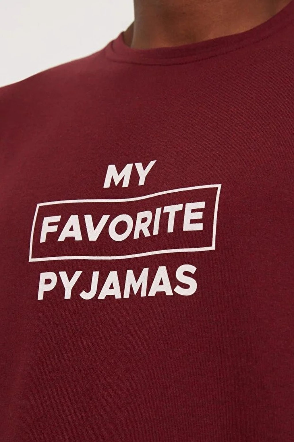 2-Piece Regular Slogan Printed Knit Pajama Set