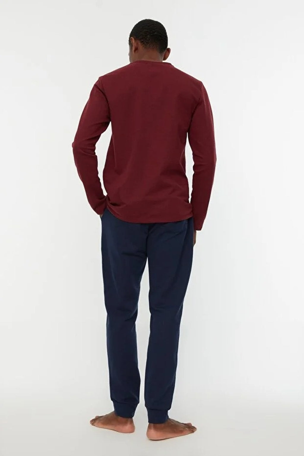 2-Piece Regular Slogan Printed Knit Pajama Set