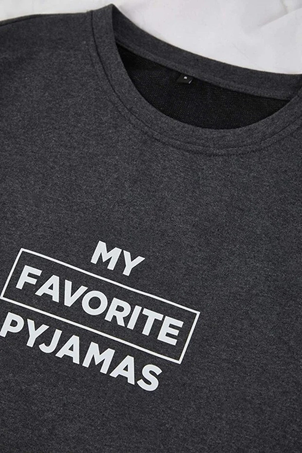 2-Piece Regular Slogan Printed Knit Pajama Set