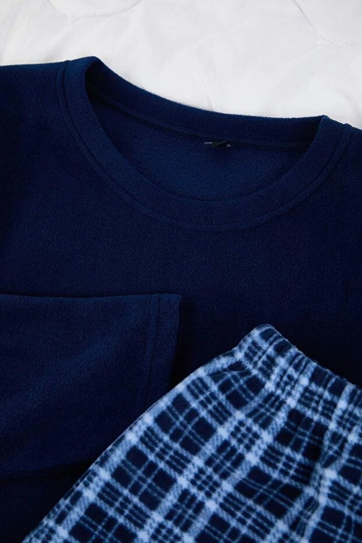 2-Piece Regular Argyle Polar Fleece Pajama Set