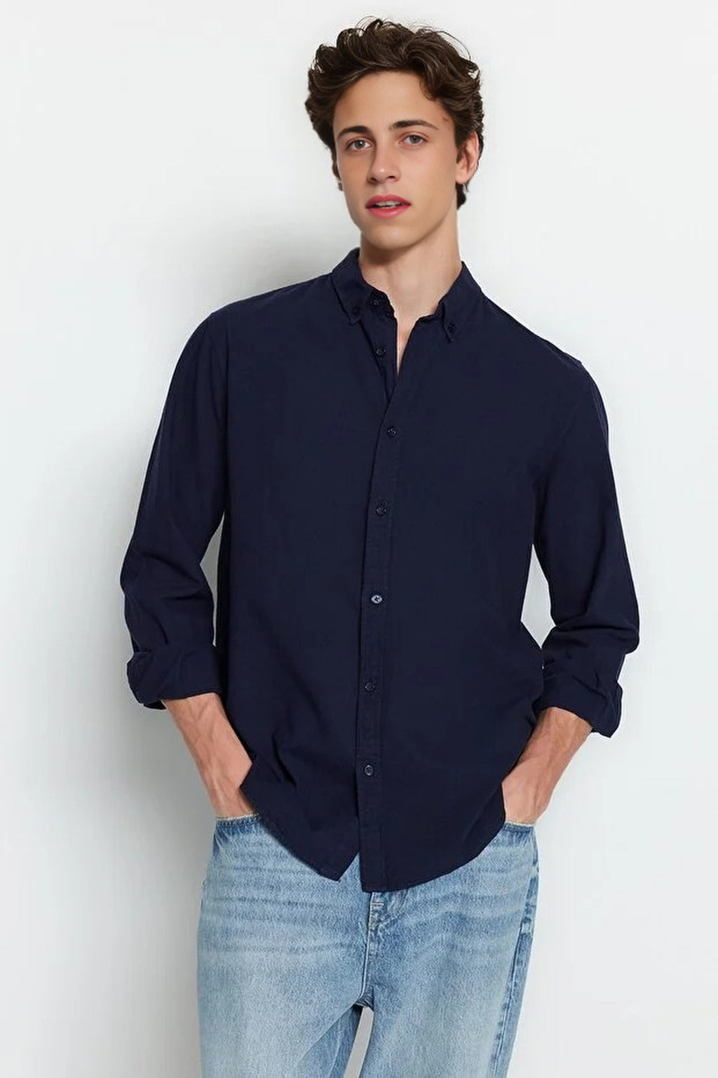 100% Cotton Linen Look Shirt
