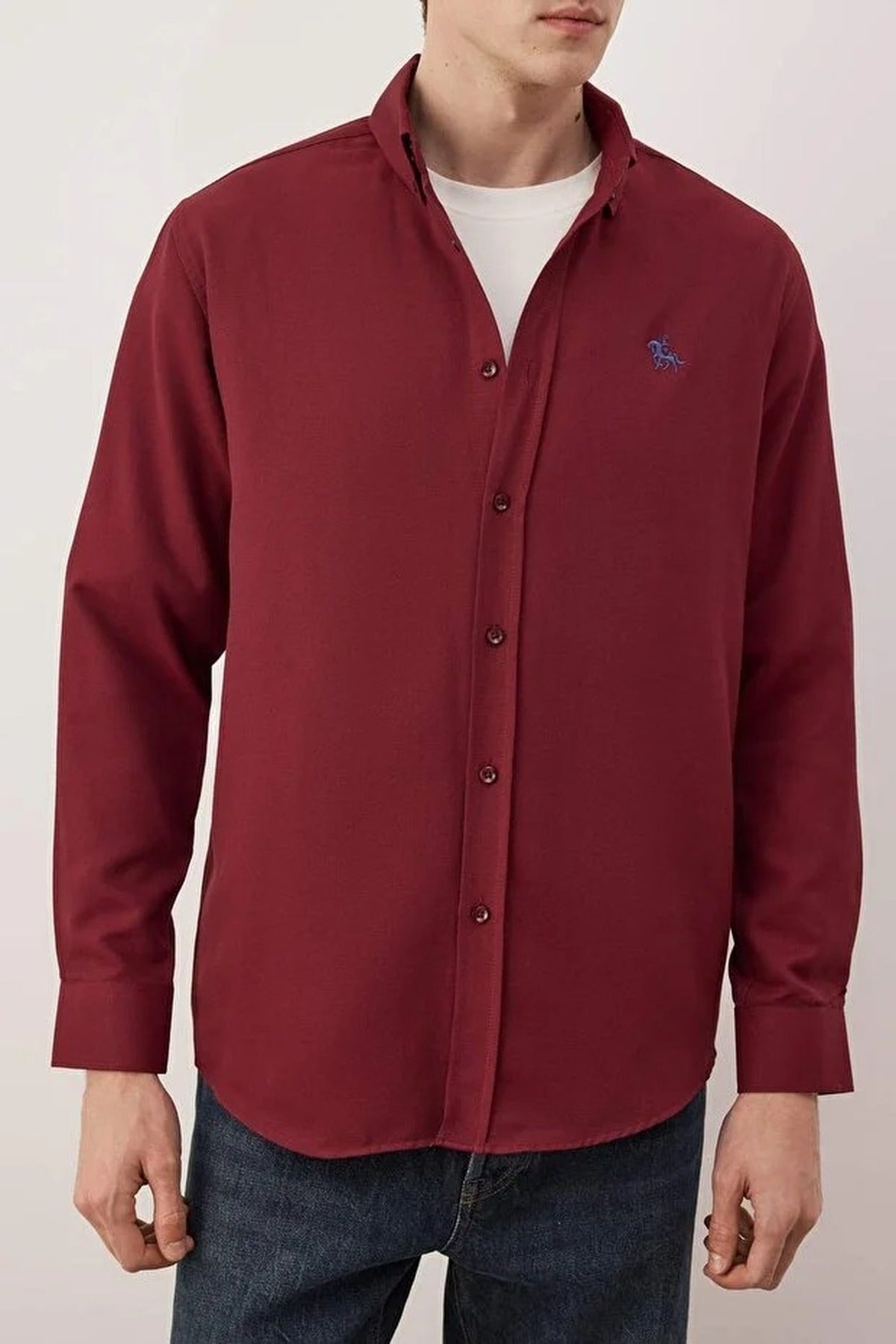 Oxford Smart Shirt with Embroidery Details