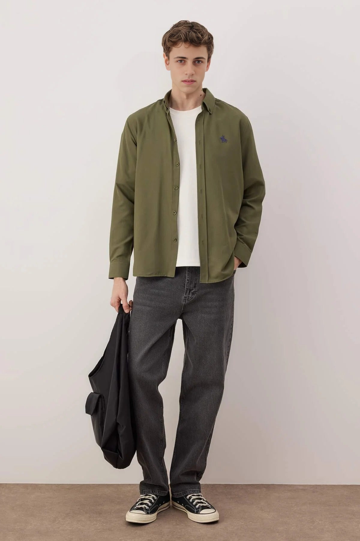 Oxford Smart Shirt with Embroidery Details