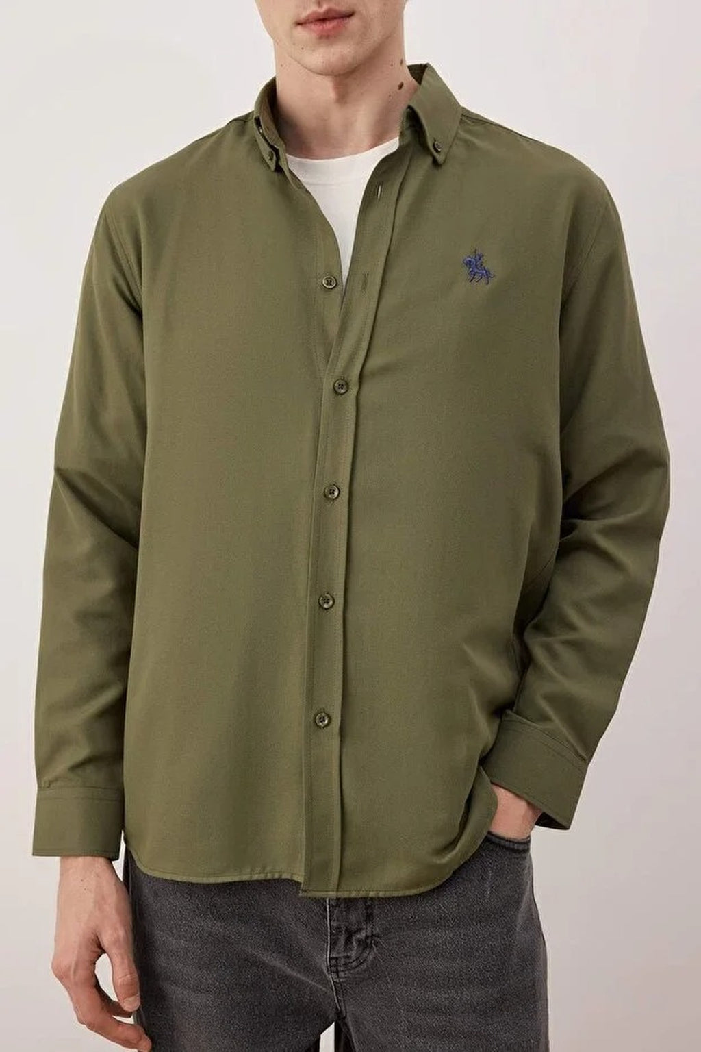 Oxford Smart Shirt with Embroidery Details