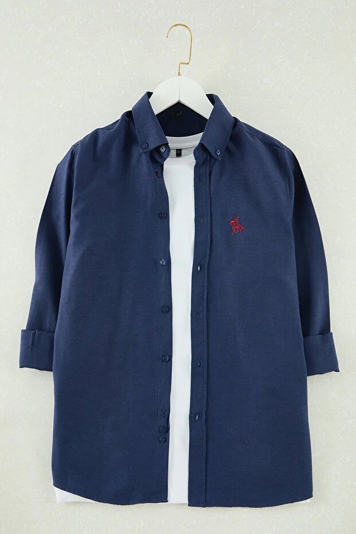 Oxford Smart Shirt with Embroidery Details