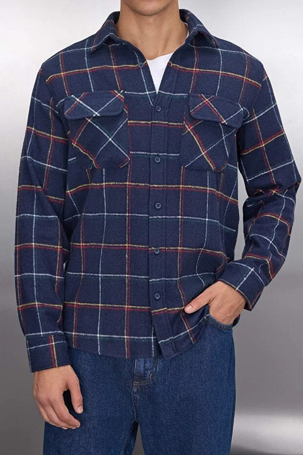 Double Pocket Lumberjack Winter Jacket Shirt
