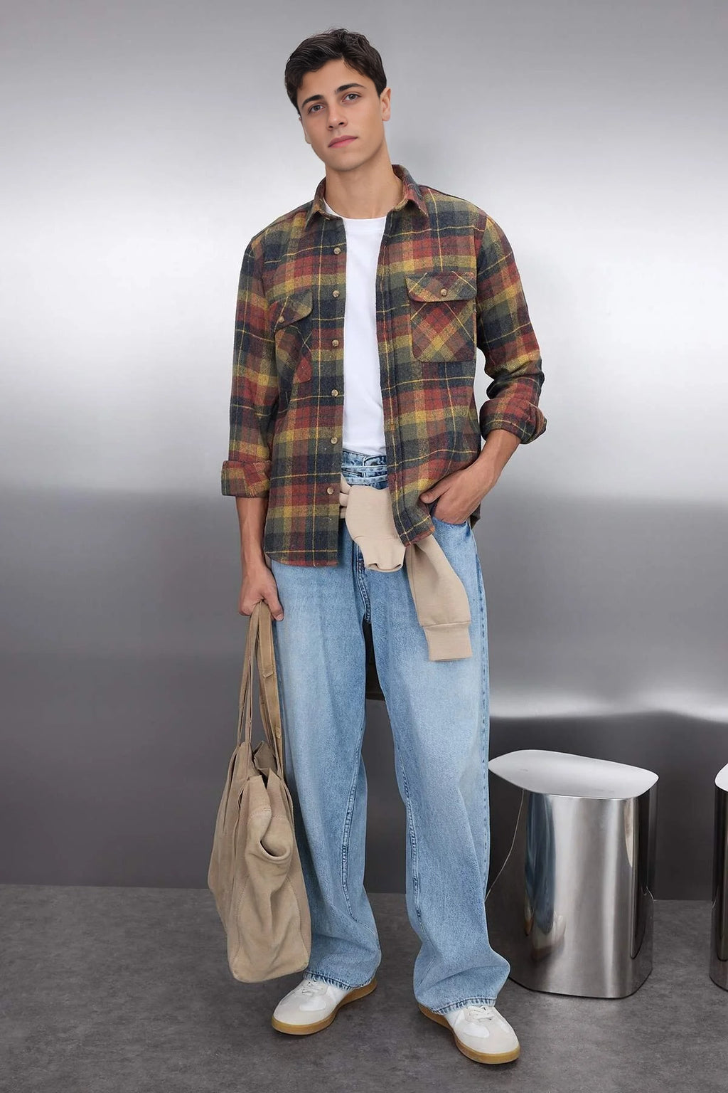 Double Pocket Lumberjack Argyle Shirt