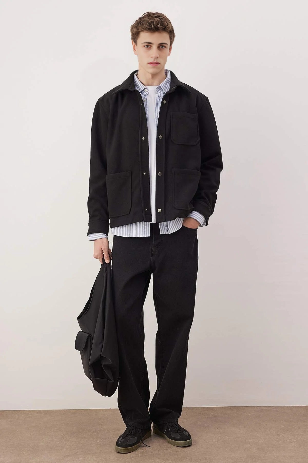 Regular Fit Cashmere Shirt Jacket