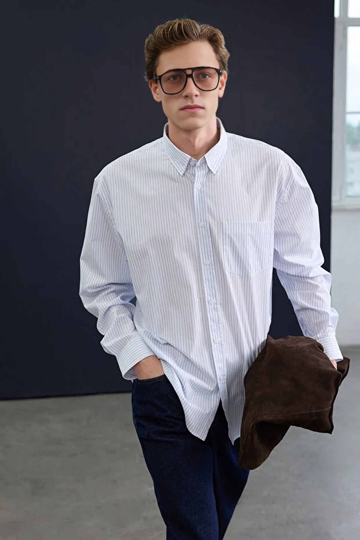 Striped Oversize Fit Shirt