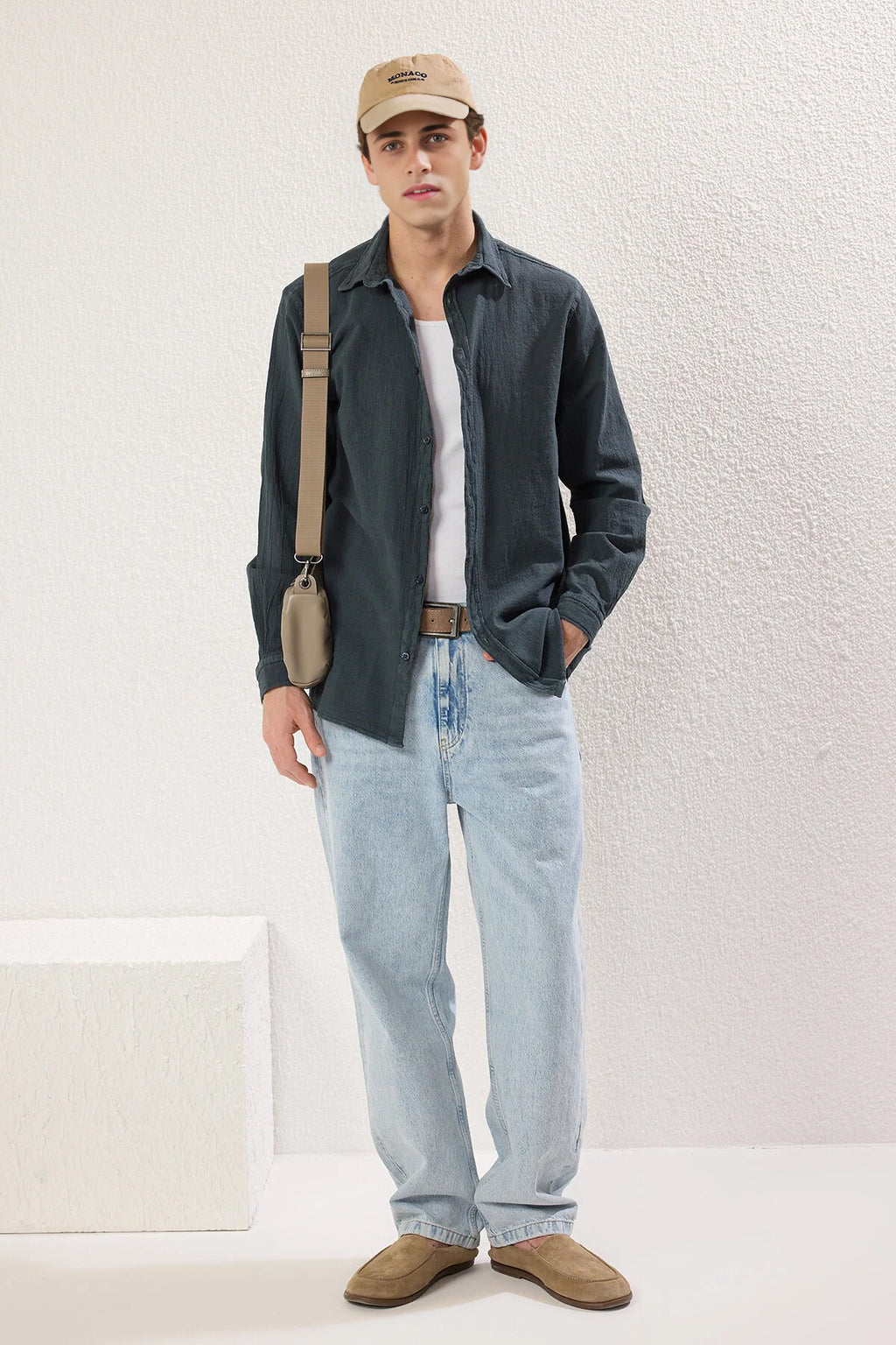 Slim Fit Textured Shirt