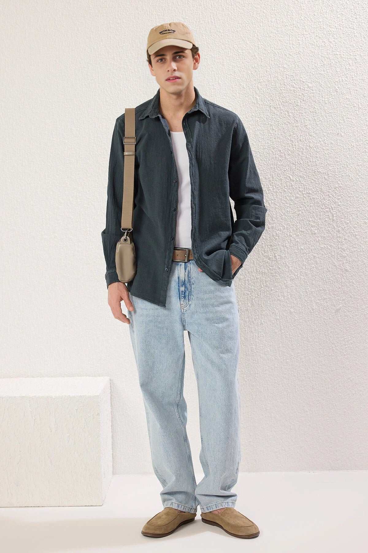 Slim Fit Textured Shirt