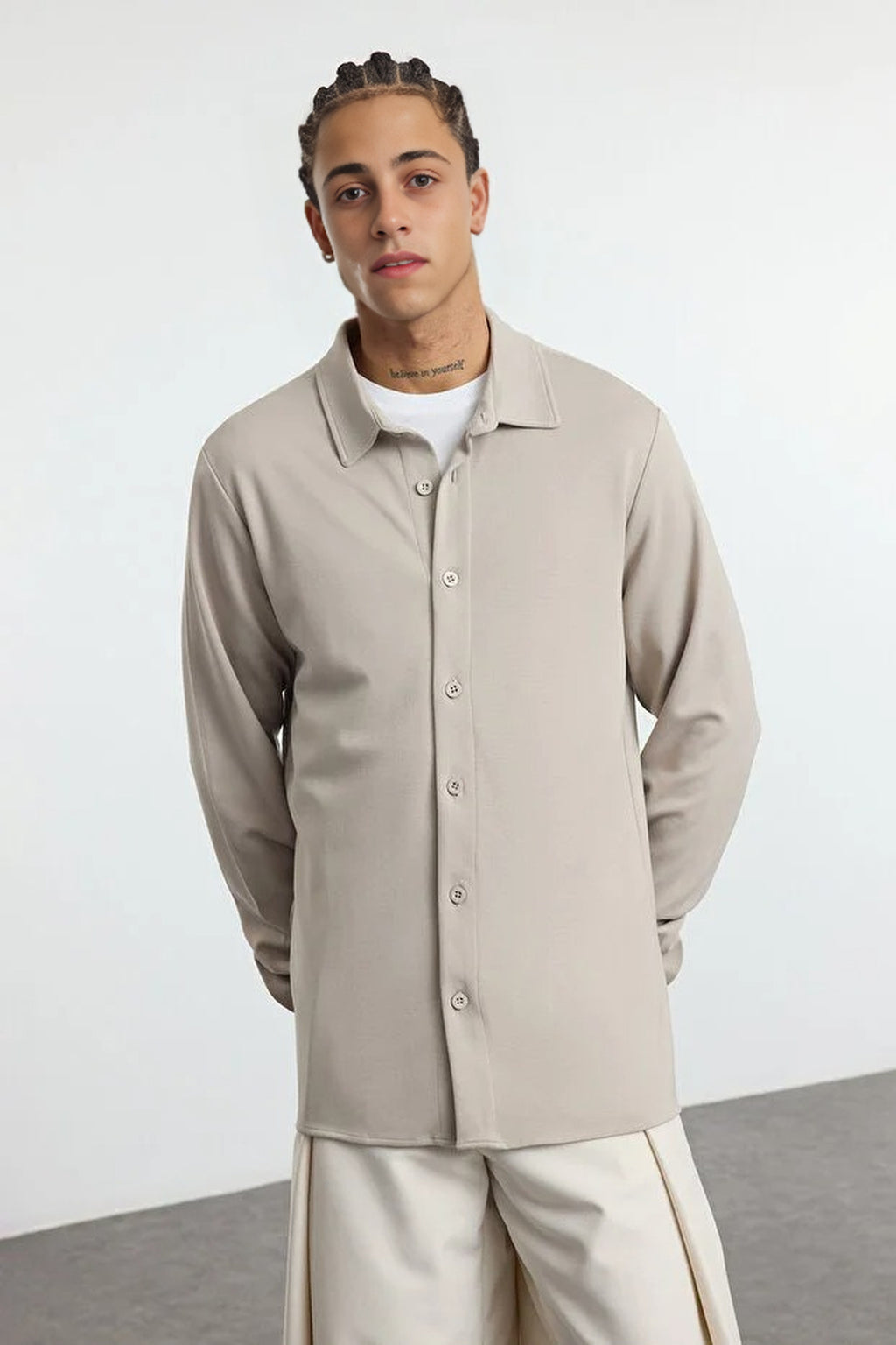 Regular Comfortable Knit Fabric Shirt