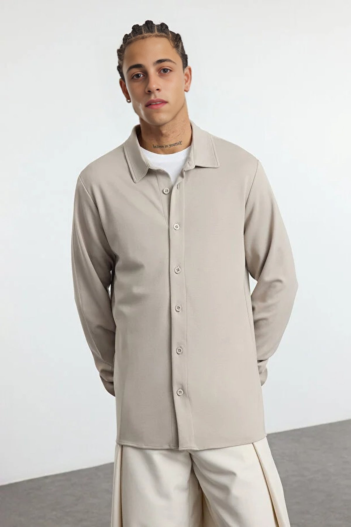 Regular Comfortable Knit Fabric Shirt