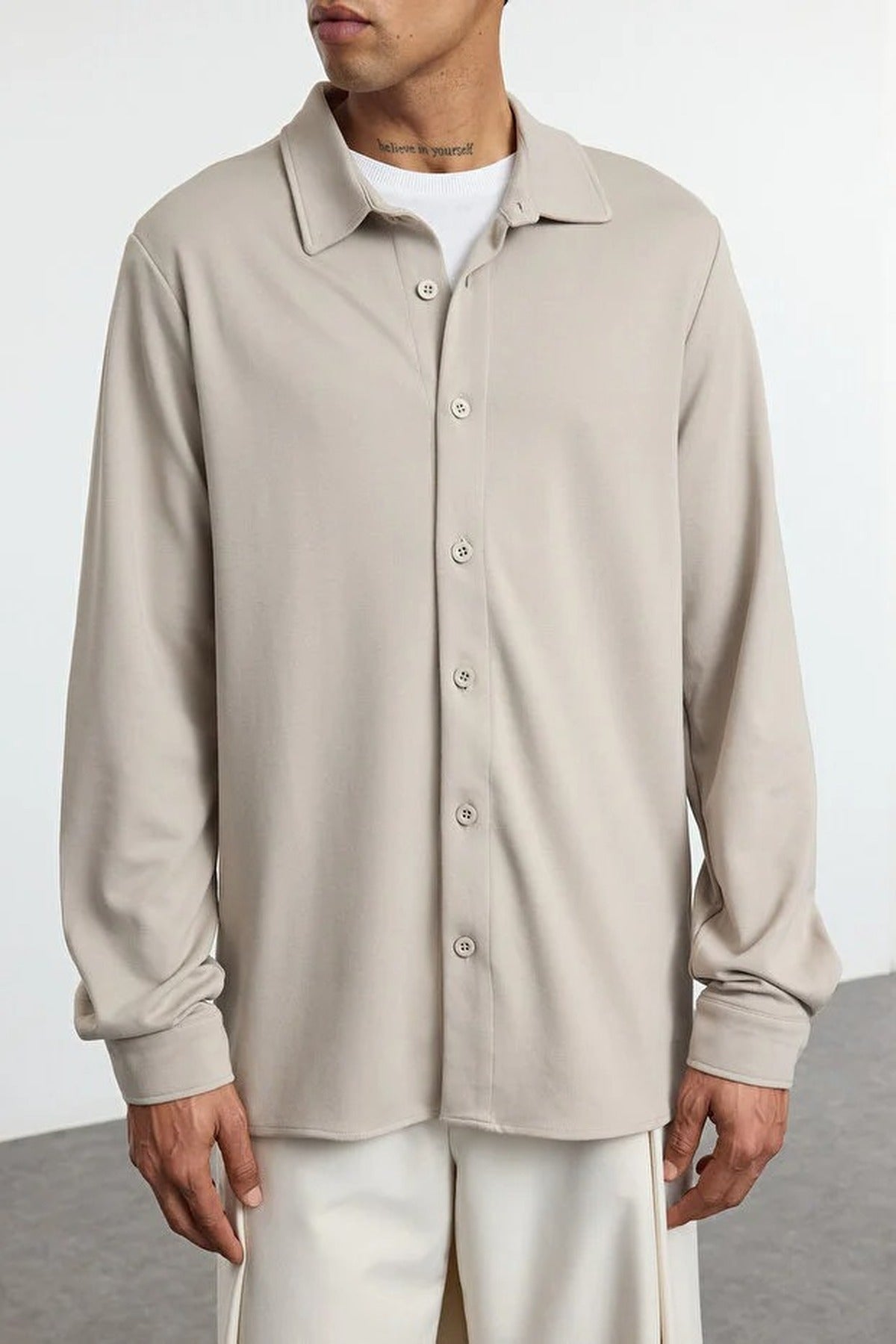 Regular Comfortable Knit Fabric Shirt