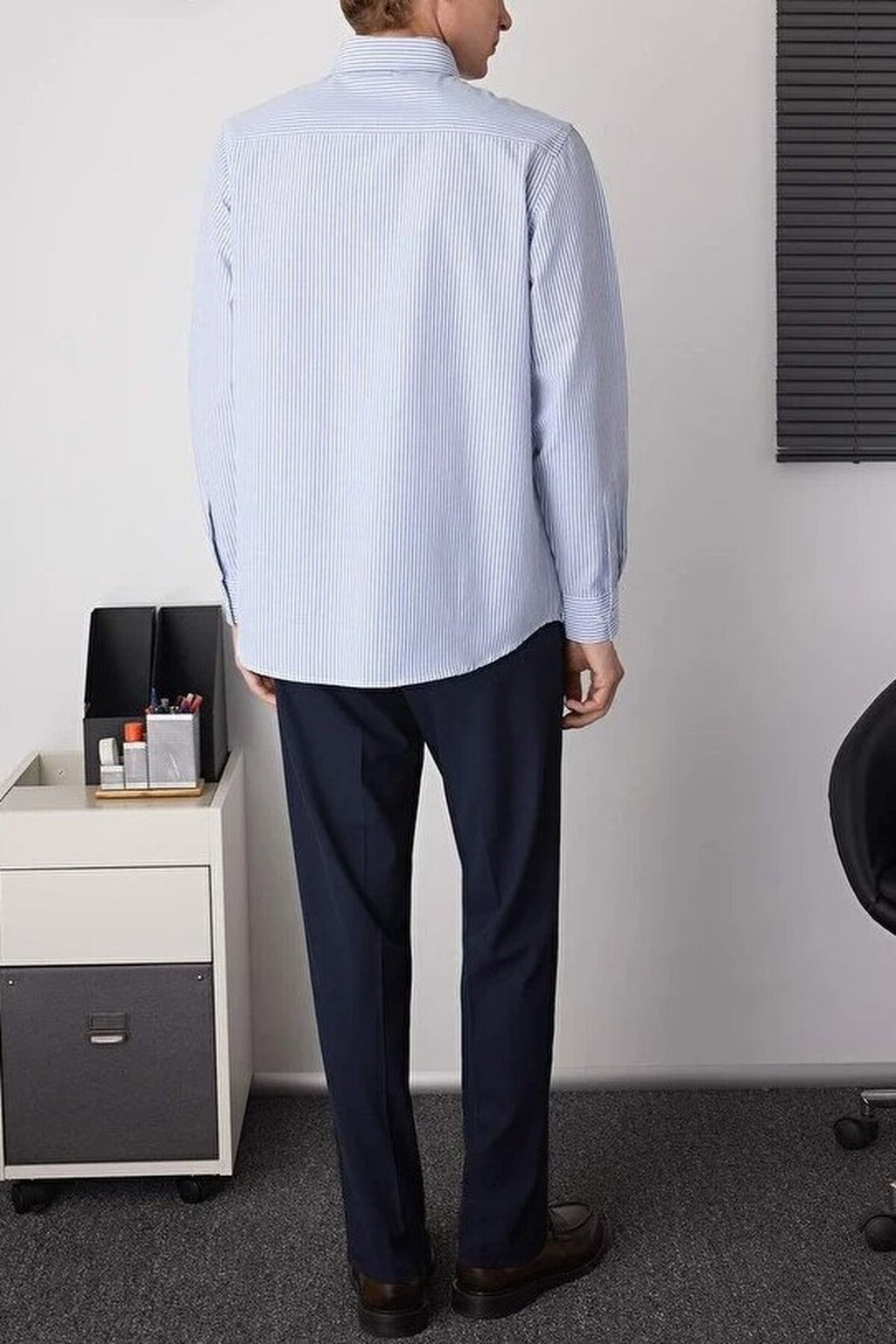 Regular Fit Striped Embroidered Shirt