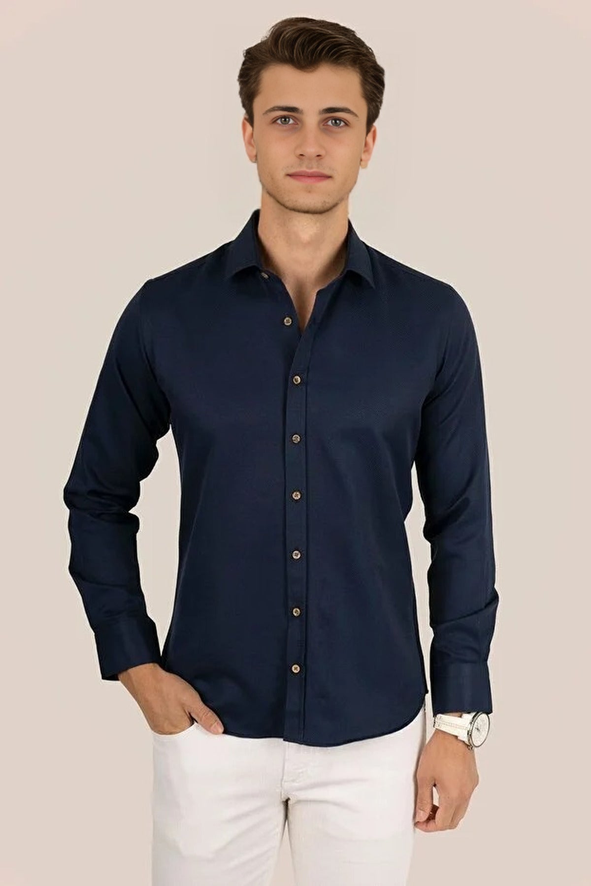 Button-Down Slim Fit Shirt