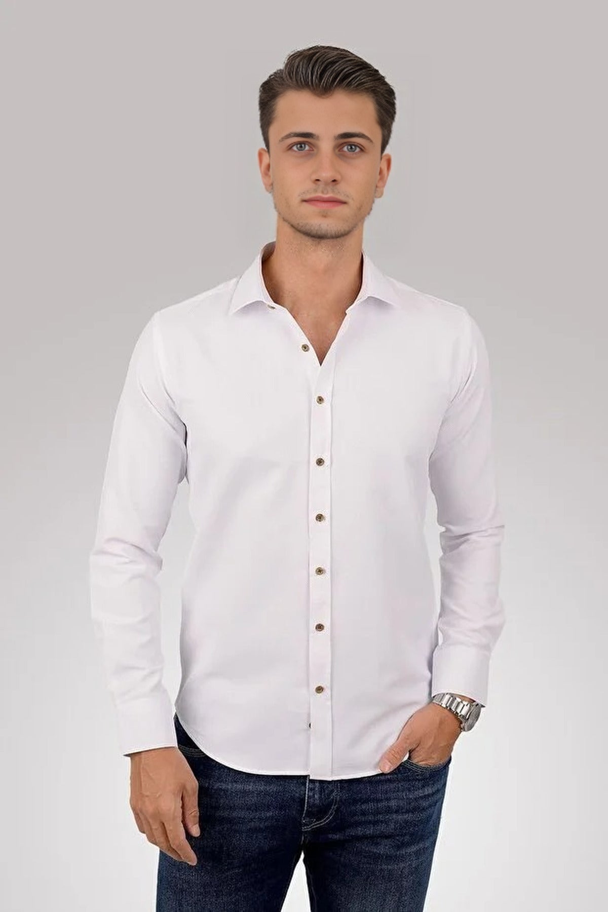 Button-Down Slim Fit Shirt