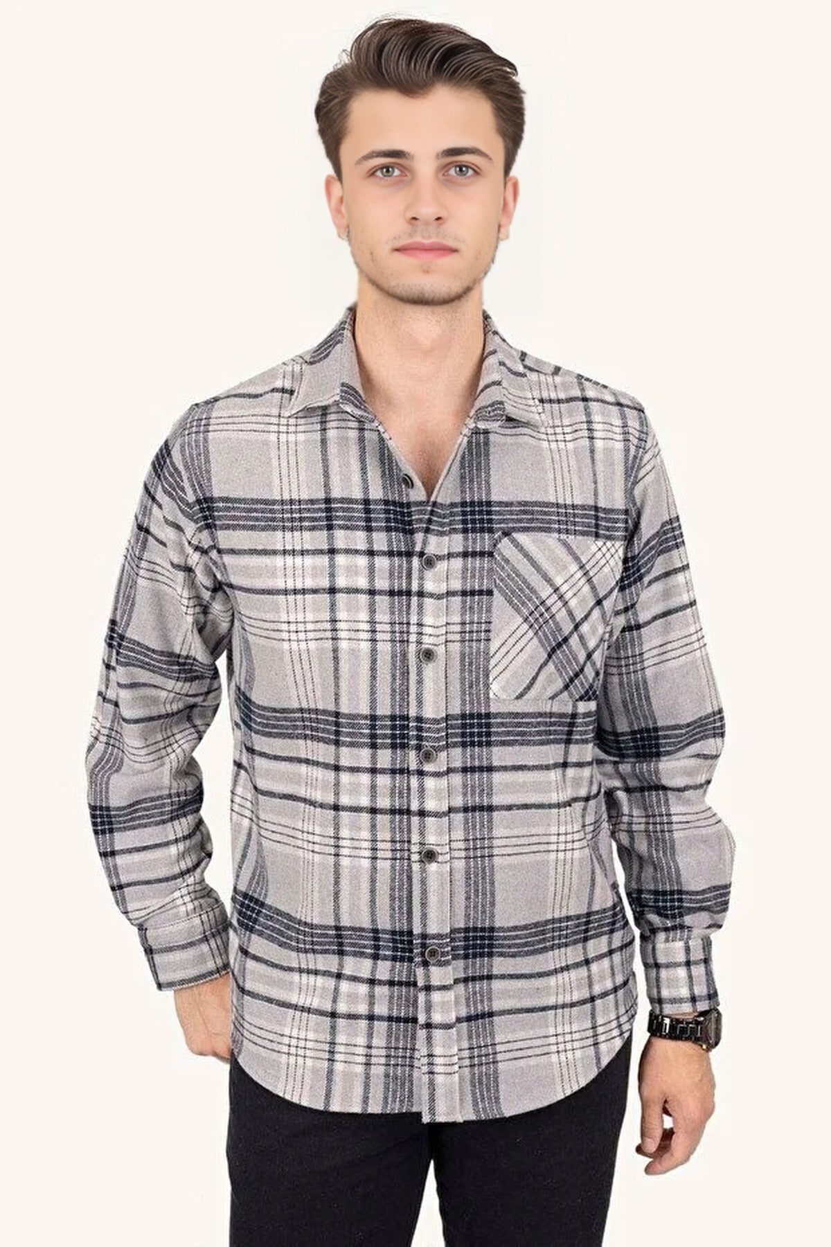 Argyle Pattern Long Sleeve Shirt