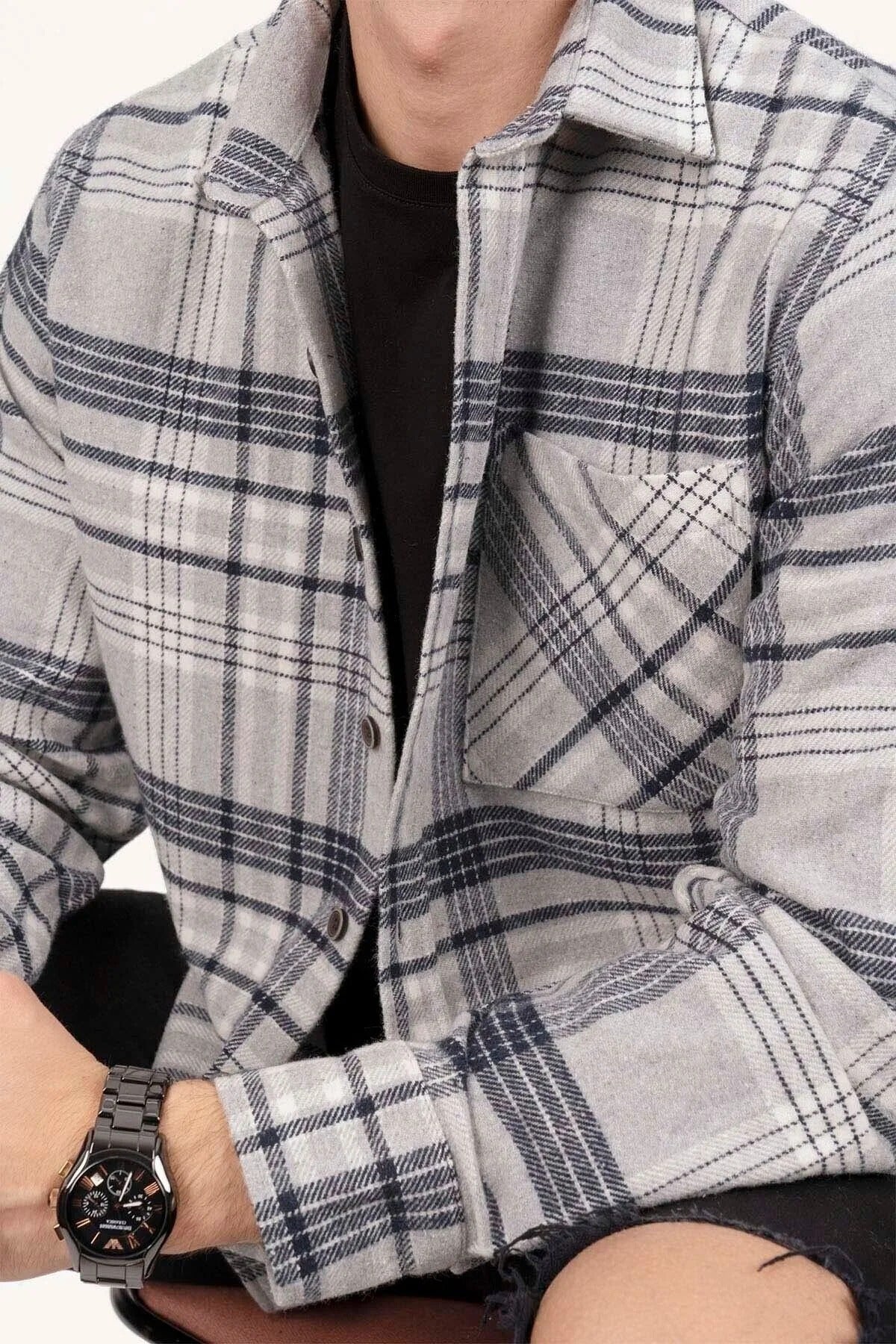 Argyle Pattern Long Sleeve Shirt