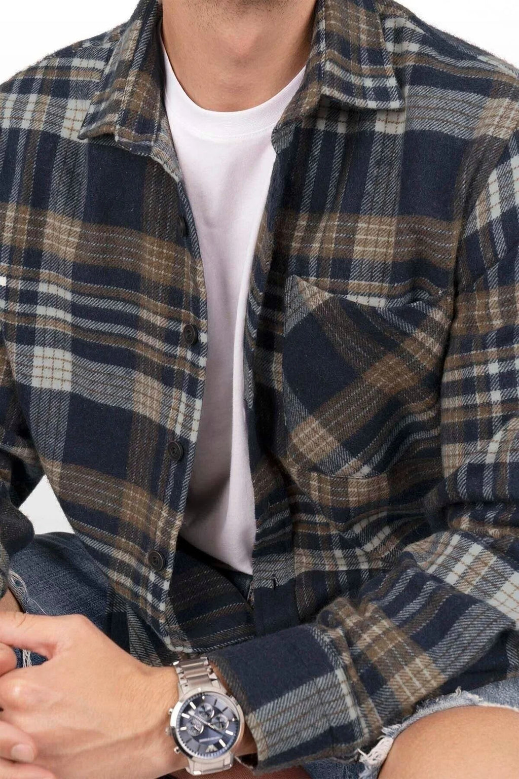 Argyle Pattern Long Sleeve Shirt
