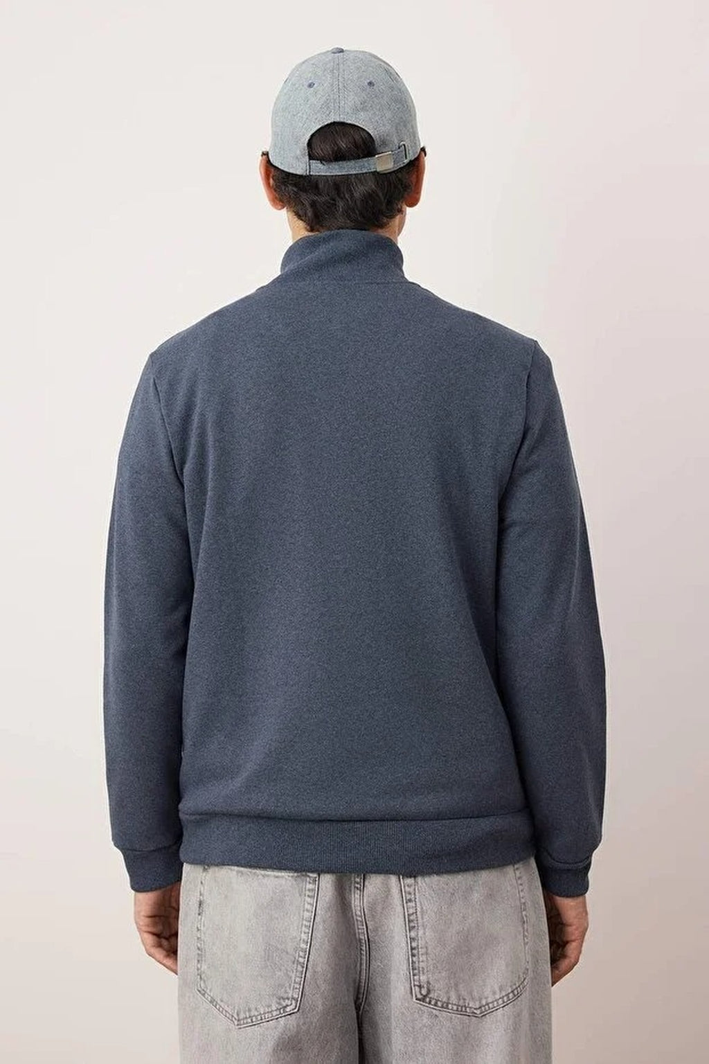 Regular Stand Collar Sweatshirt with Thick Polar Fleece Inside