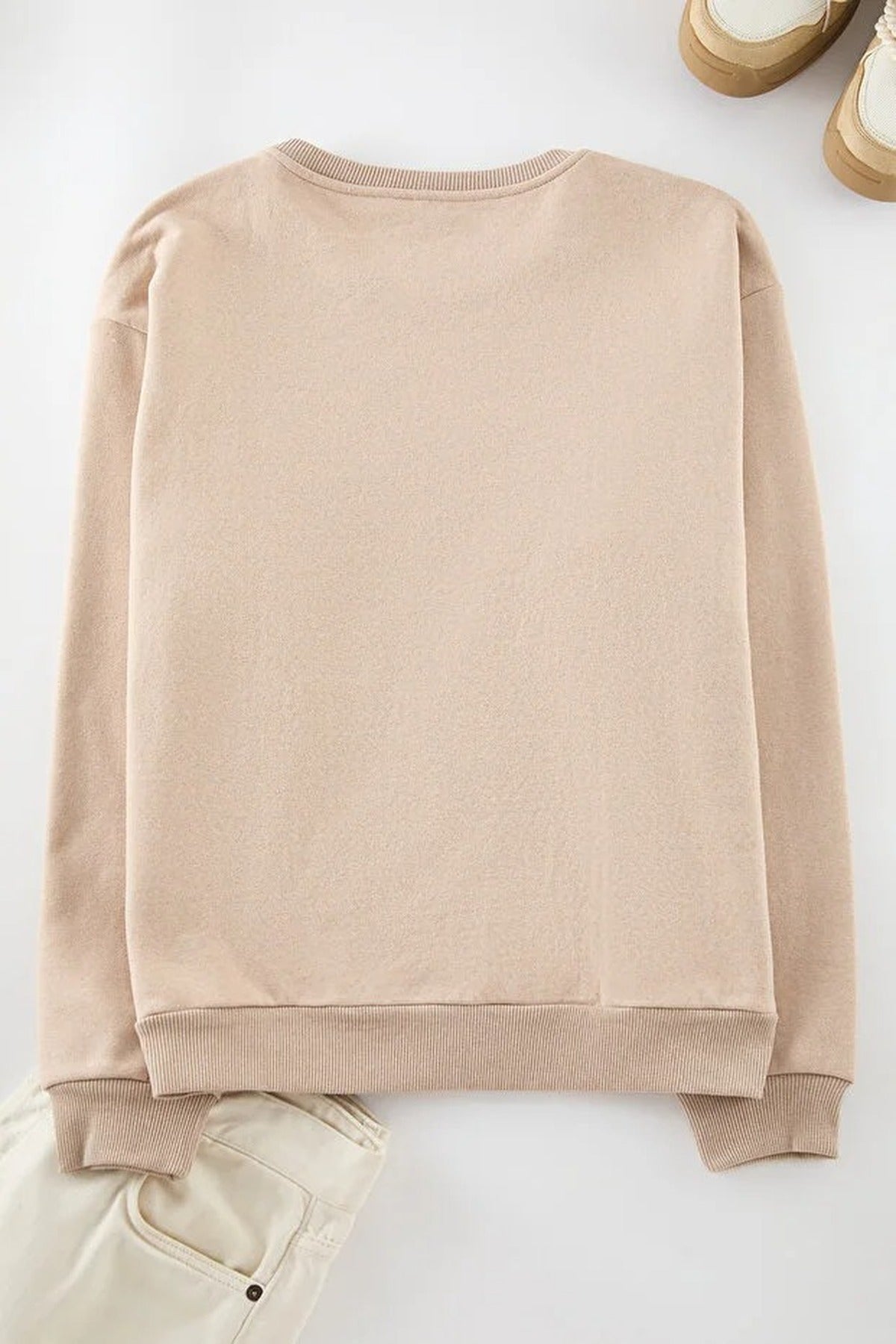 Crew Neck Animal Embroidered Sweatshirt