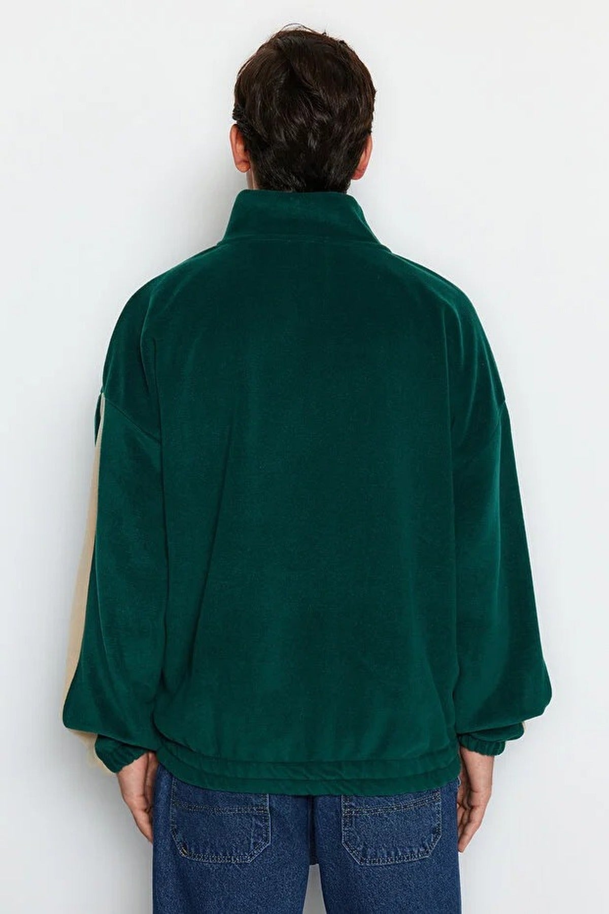 Stand Collar City Embroidery Anti-Pilling Fleece Sweatshirt