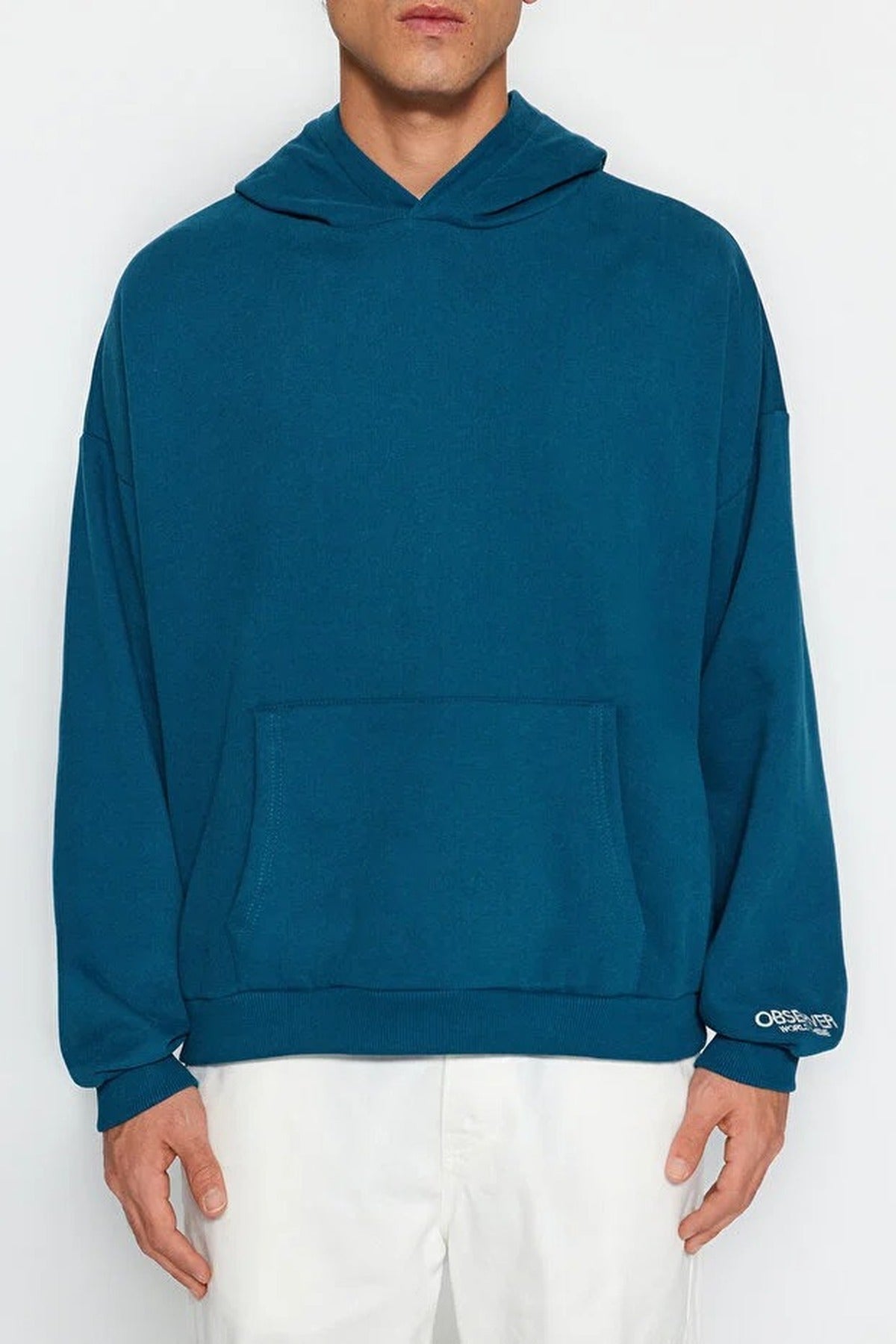 Soft Fabric Sweatshirt with Embroidered Label