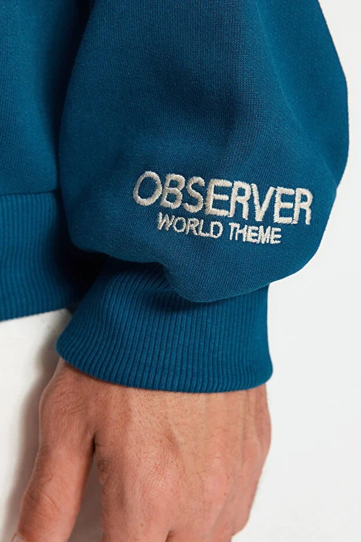 Soft Fabric Sweatshirt with Embroidered Label