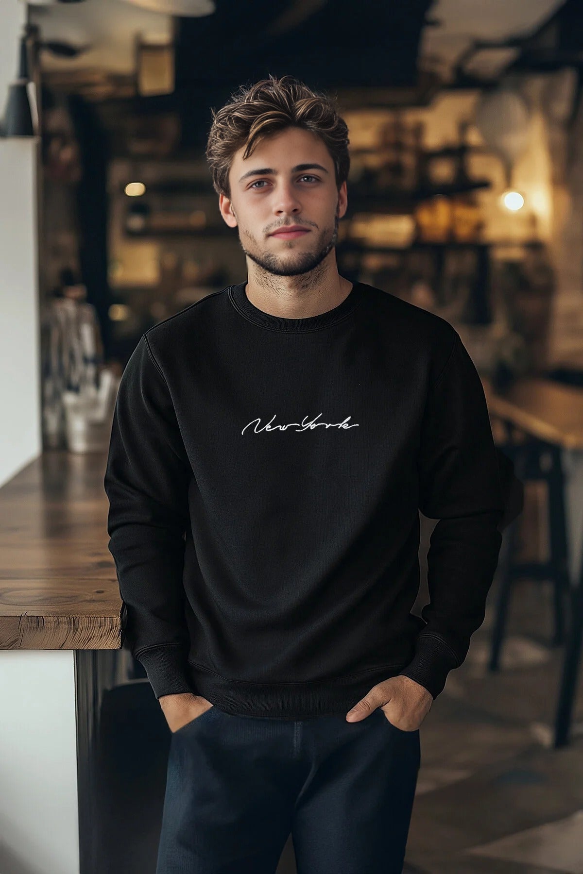 100% Cotton Regular Embroidered Polar Fleece Sweatshirt