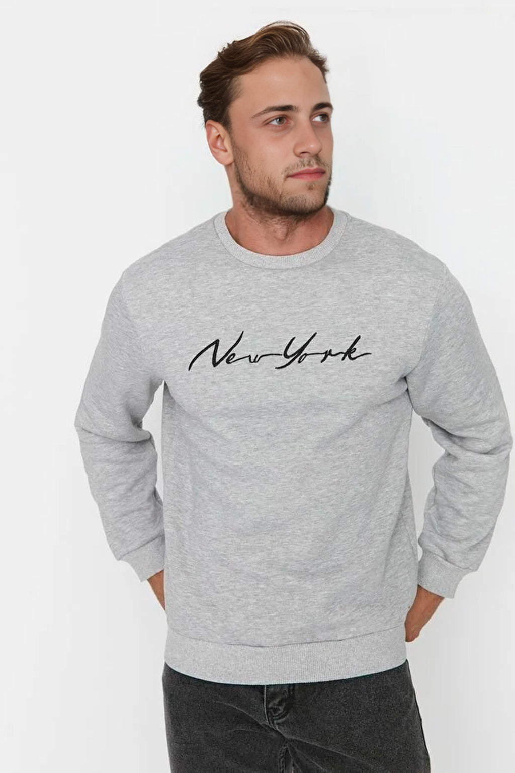 100% Cotton Regular Embroidered Polar Fleece Sweatshirt