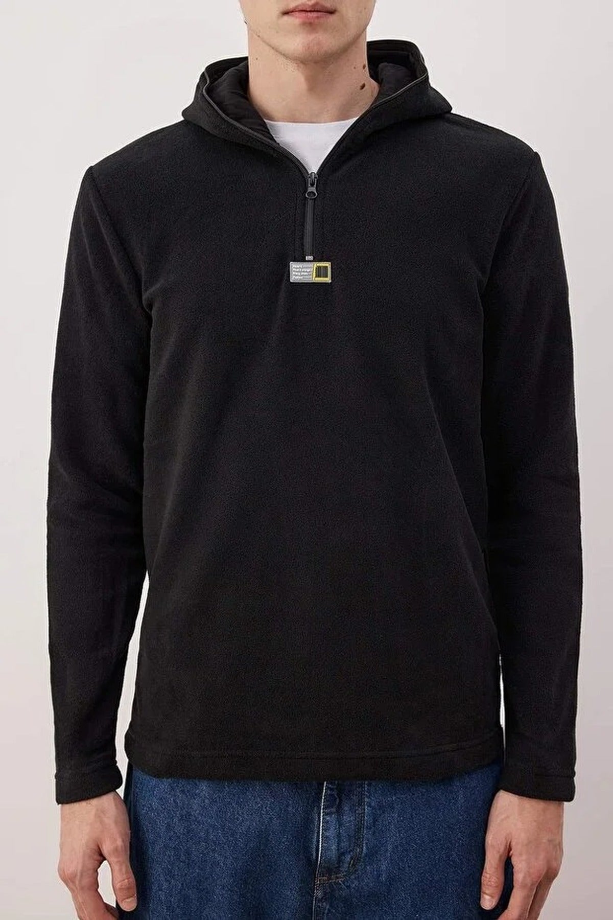 Slim Fit Fleece Zippered Hooded Sweatshirt
