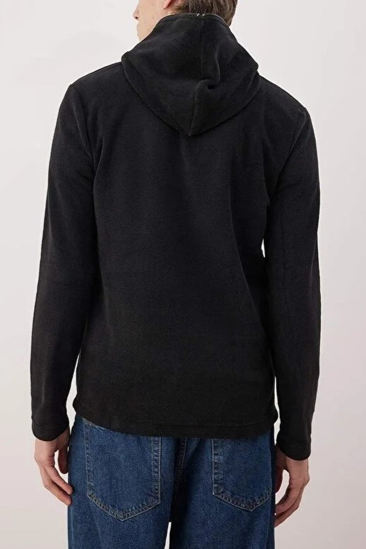 Slim Fit Fleece Zippered Hooded Sweatshirt
