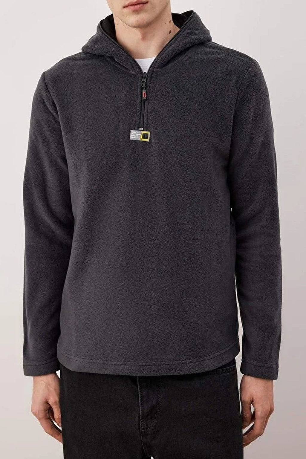 Slim Fit Fleece Zippered Hooded Sweatshirt