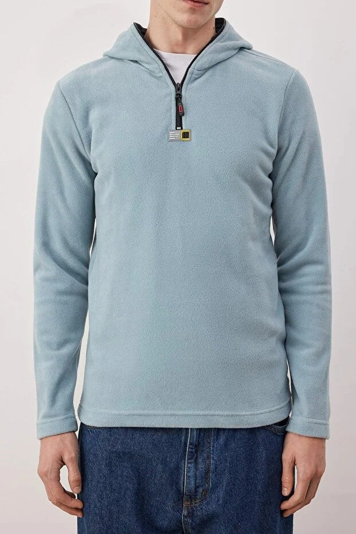 Slim Fit Fleece Zippered Hooded Sweatshirt