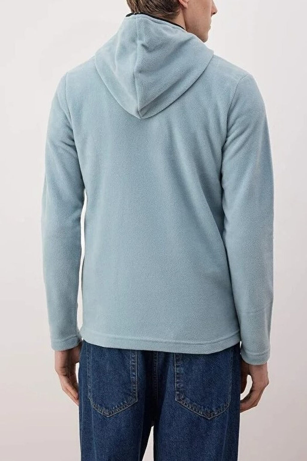Slim Fit Fleece Zippered Hooded Sweatshirt