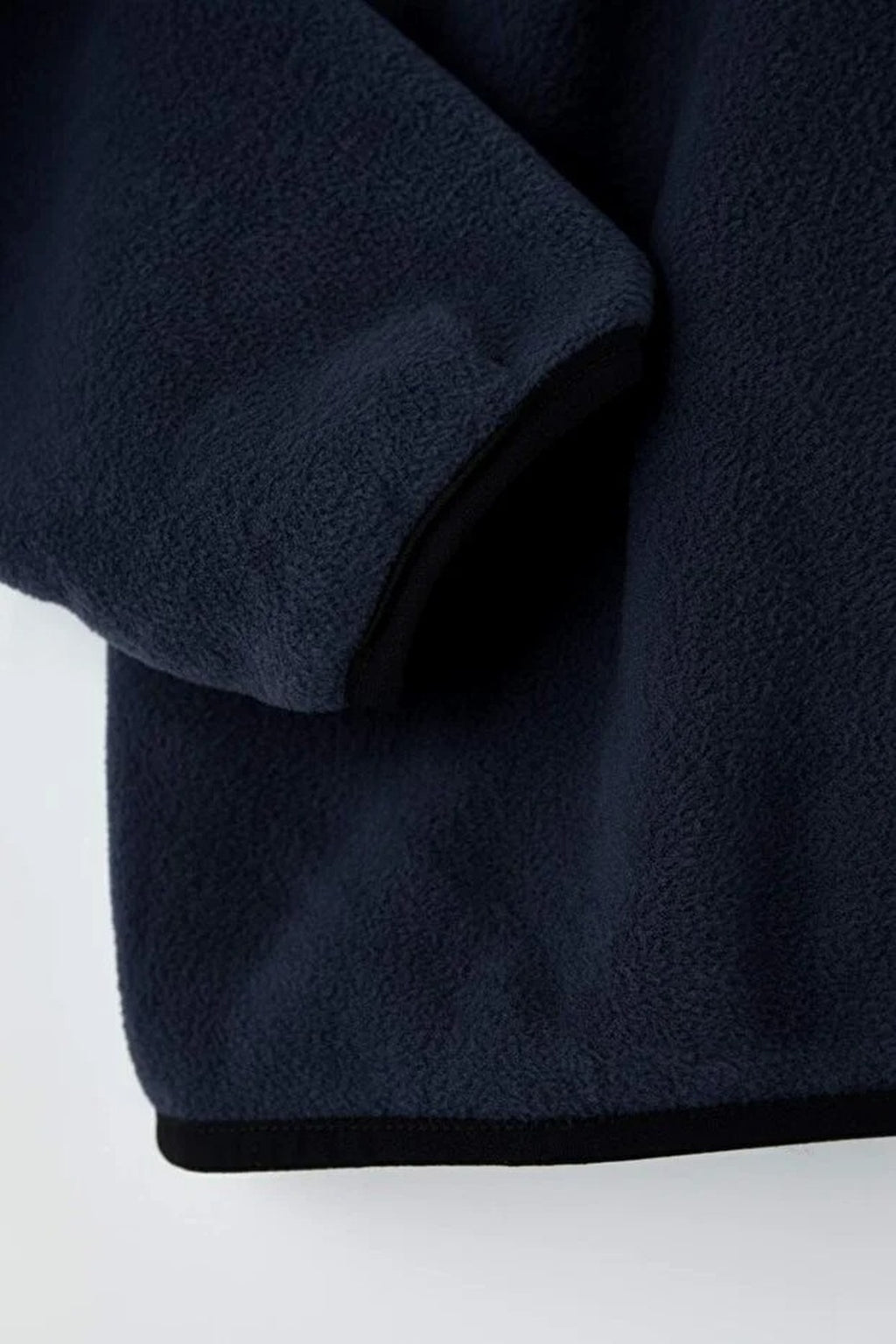 Regular Stand Collar Zippered Polar Fleece Sweatshirt with Stitching Details