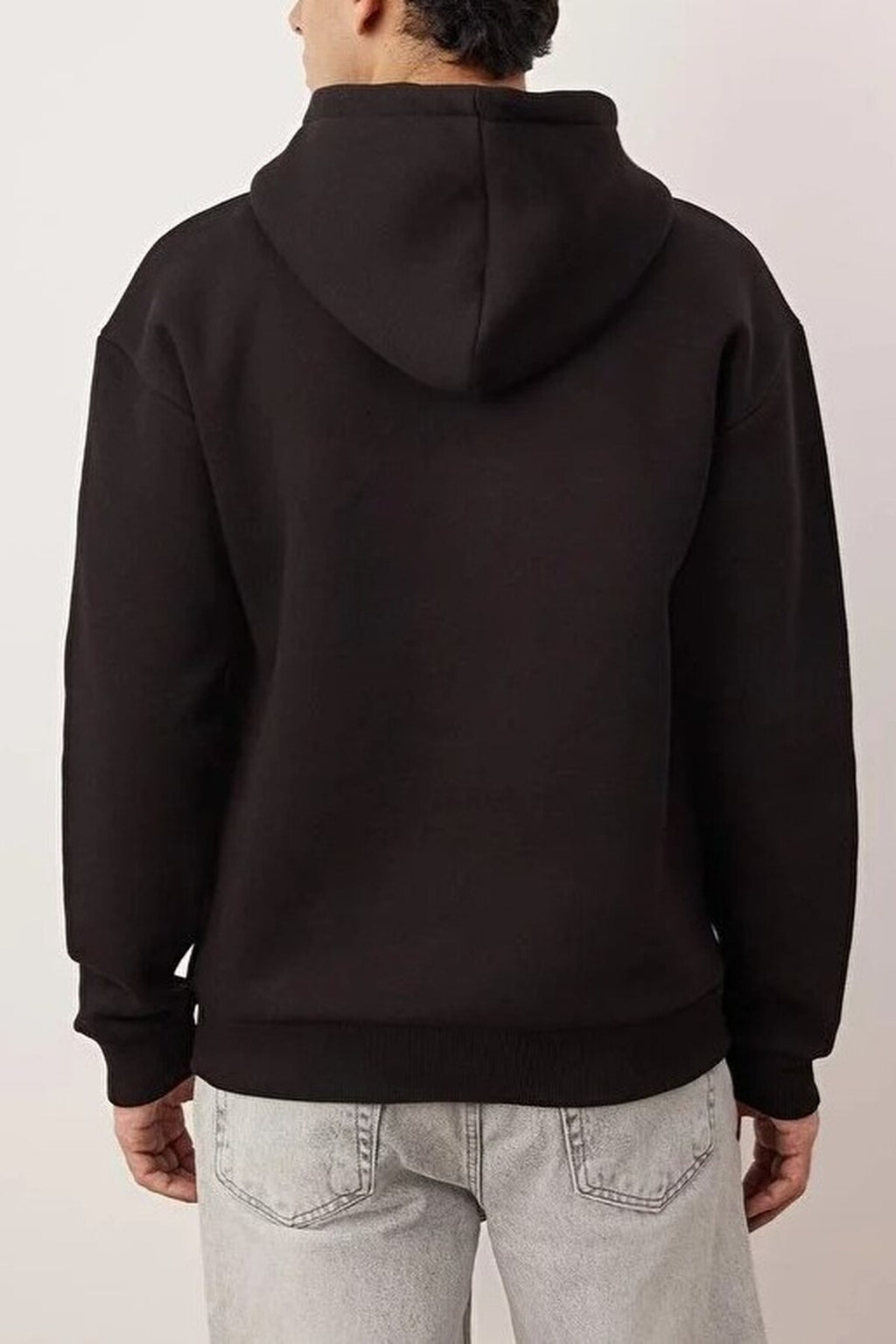Oversize Embroidered Thick Fleece Sweatshirt