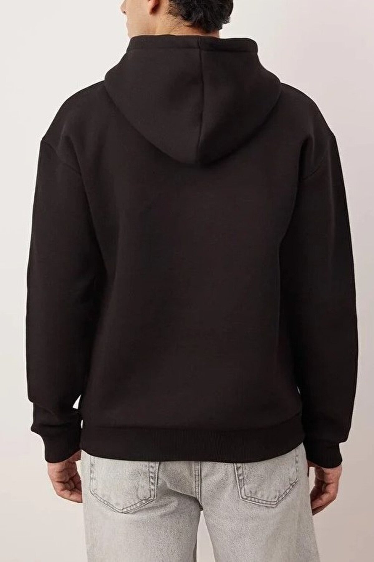 Oversize Embroidered Thick Fleece Sweatshirt