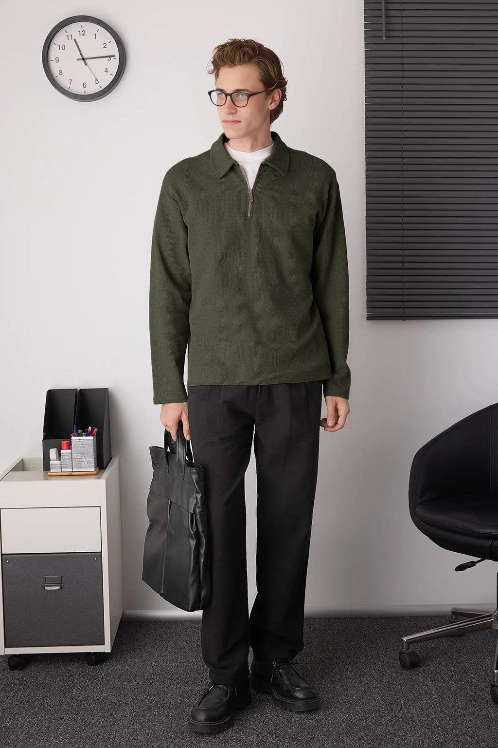 Polo Neck Sweatshirt